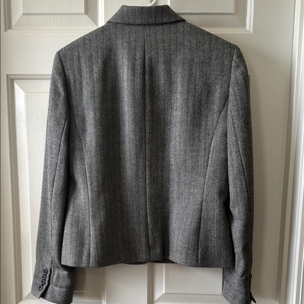 Chaps Gray Tailored Blazer with Notched Lapels - Picture 4 of 5